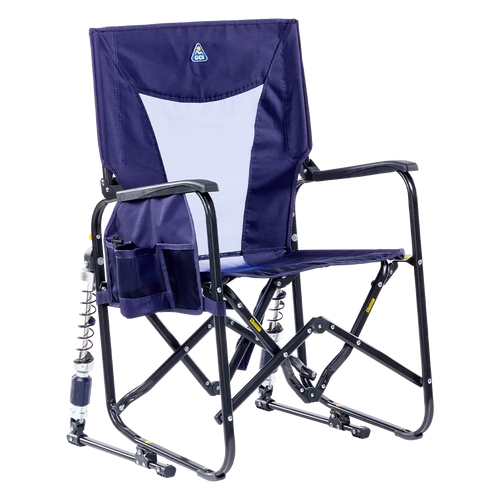 Foldable Adjustable Rocker - Outdoor Rocking Chairs with Dynamic Comfort Edge - Rich Blue