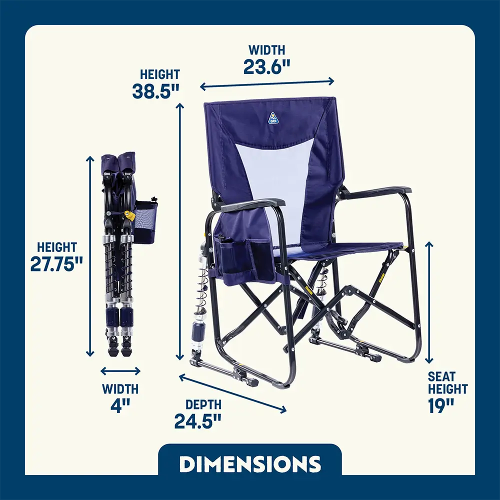 Foldable Adjustable Rocker - Outdoor Rocking Chairs with Dynamic Comfort Edge Detail