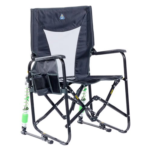 Foldable Adjustable Rocker - Outdoor Rocking Chairs with Dynamic Comfort Edge - Dark Charcoal
