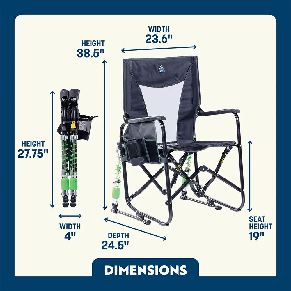 Foldable Adjustable Rocker - Outdoor Rocking Chairs with Dynamic Comfort Edge Detail