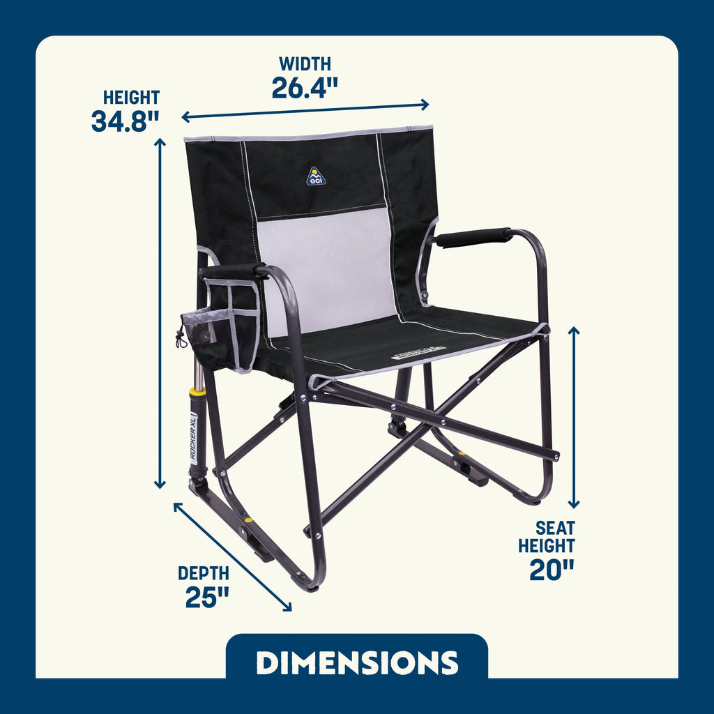 Premium All-Weather Freestyle Rocker XL - Camp Rocker Chair for Fishing & Beach Trips Detail