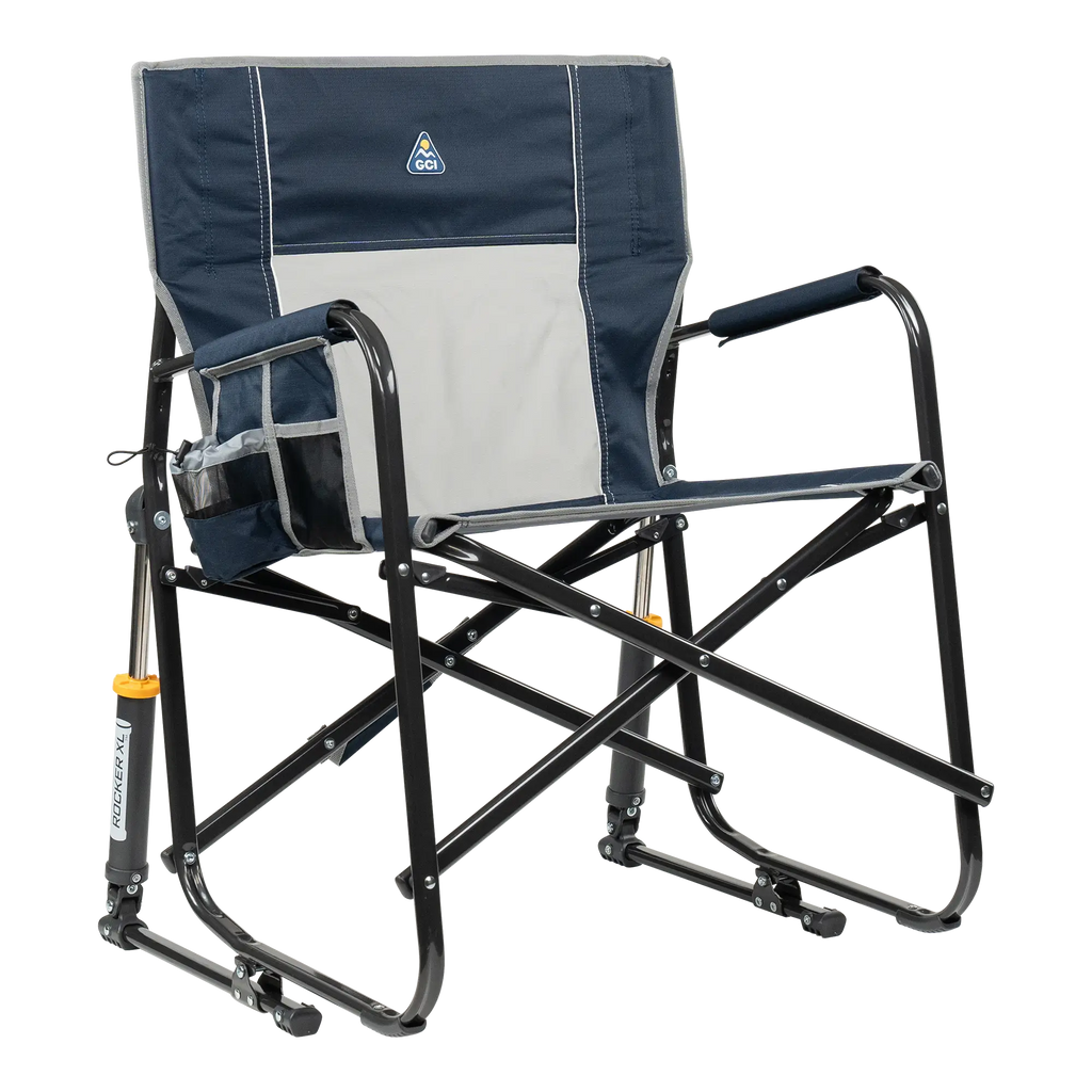Premium All-Weather Freestyle Rocker XL - Camp Rocker Chair for Fishing & Beach Trips - Indigo