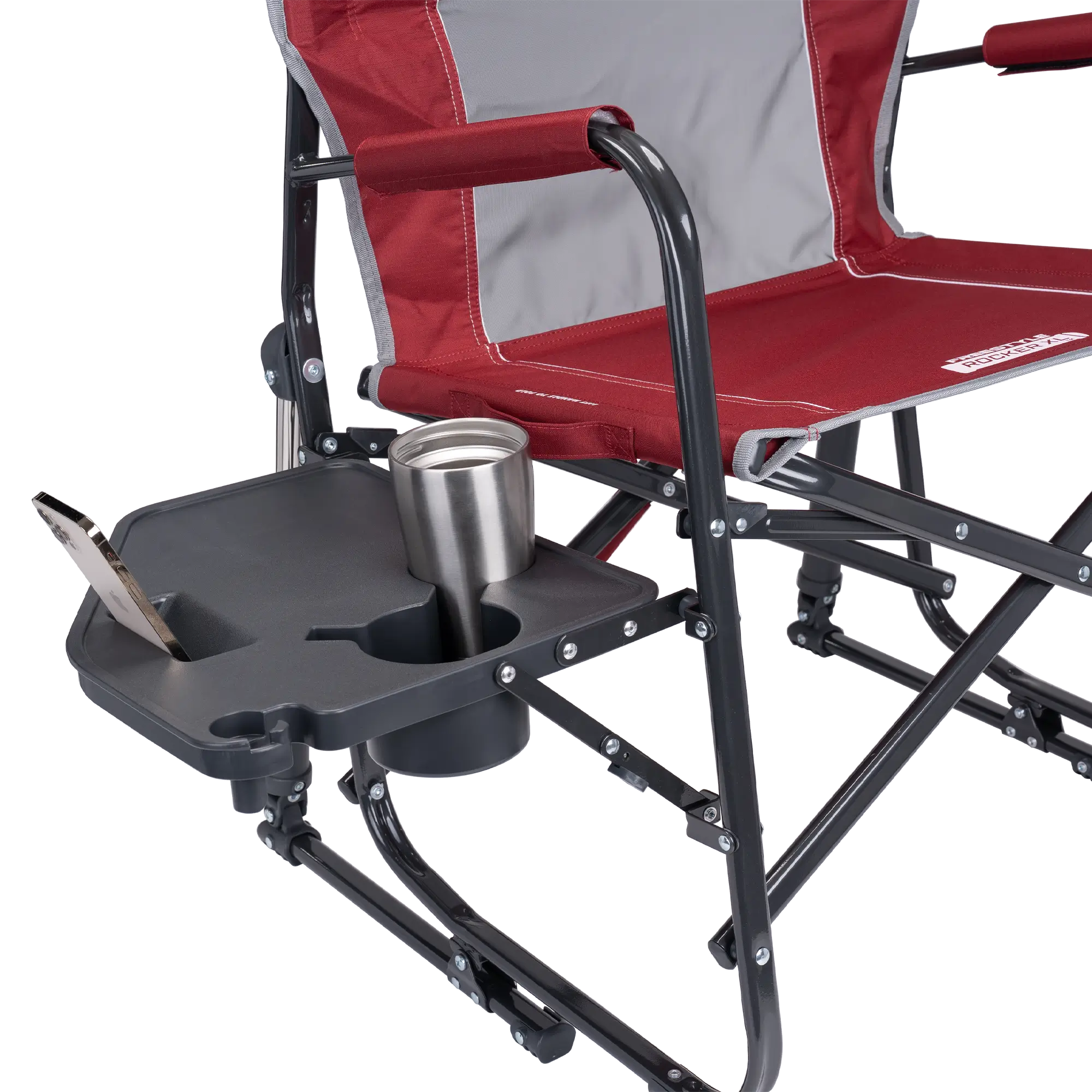 Foldable Freestyle Rocker XL with Side Table - Rocker Chair for Camping & Lawns Detail