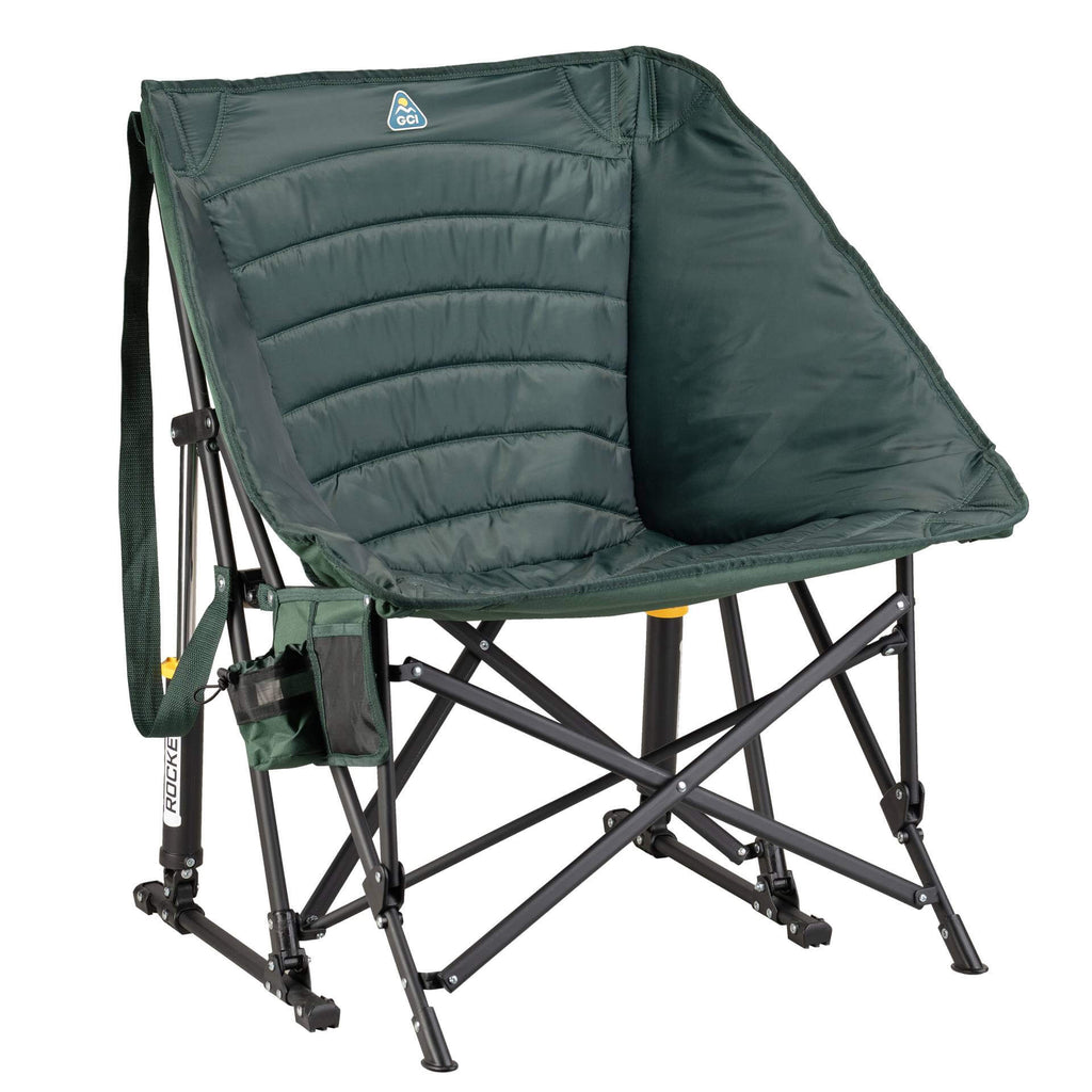 Heavy Duty Puff Rocker - Folding Rocking Chair - Perfect for Tailgating - Hunter
