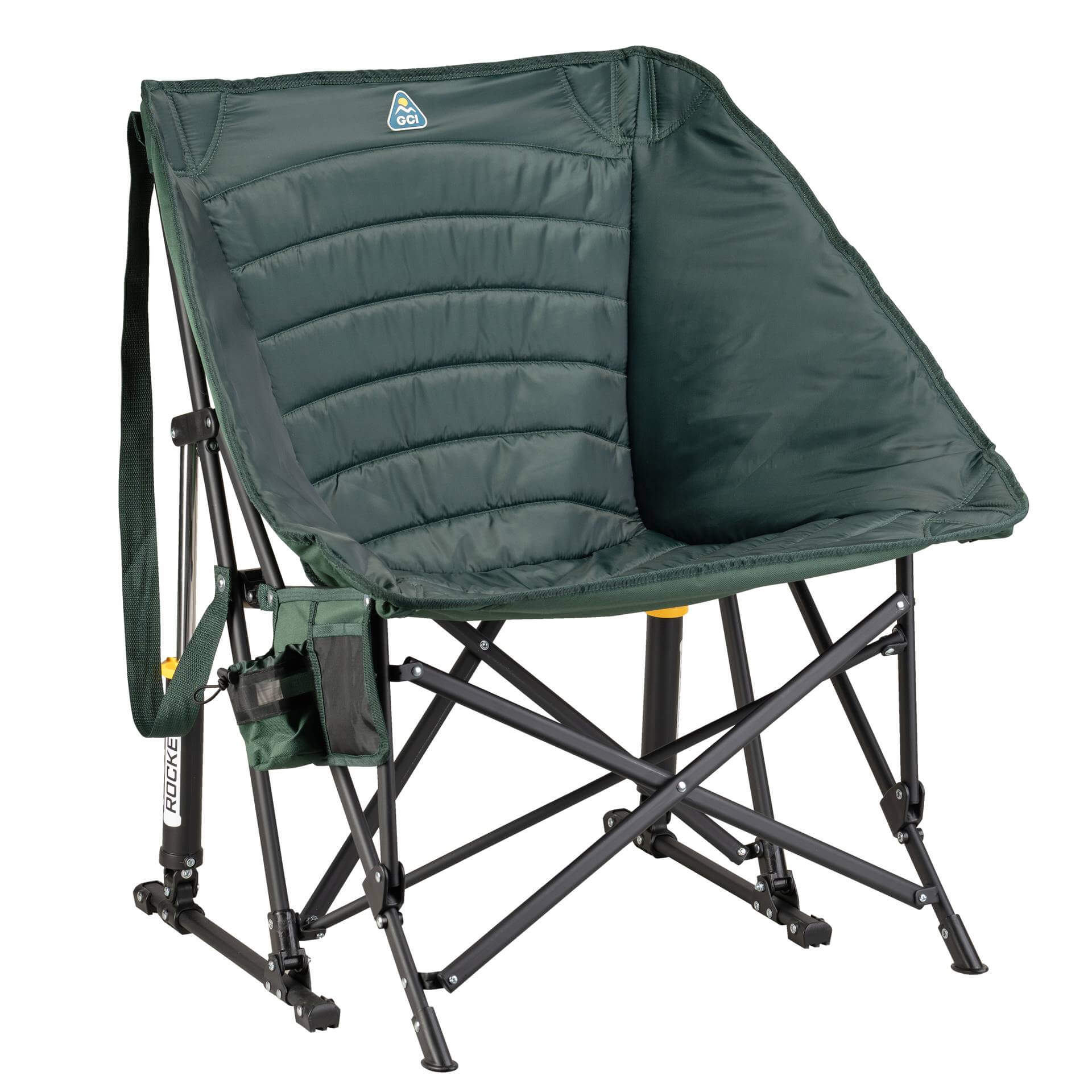Heavy Duty Puff Rocker - Folding Rocking Chair - Perfect for Tailgating - Hunter