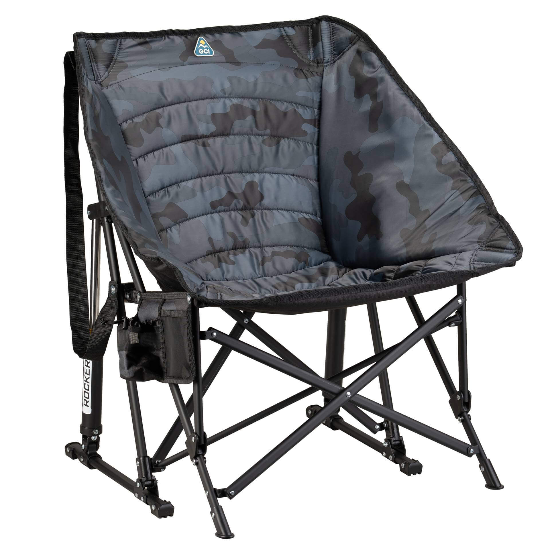 Heavy Duty Puff Rocker - Folding Rocking Chair - Perfect for Tailgating - Stealth Camo
