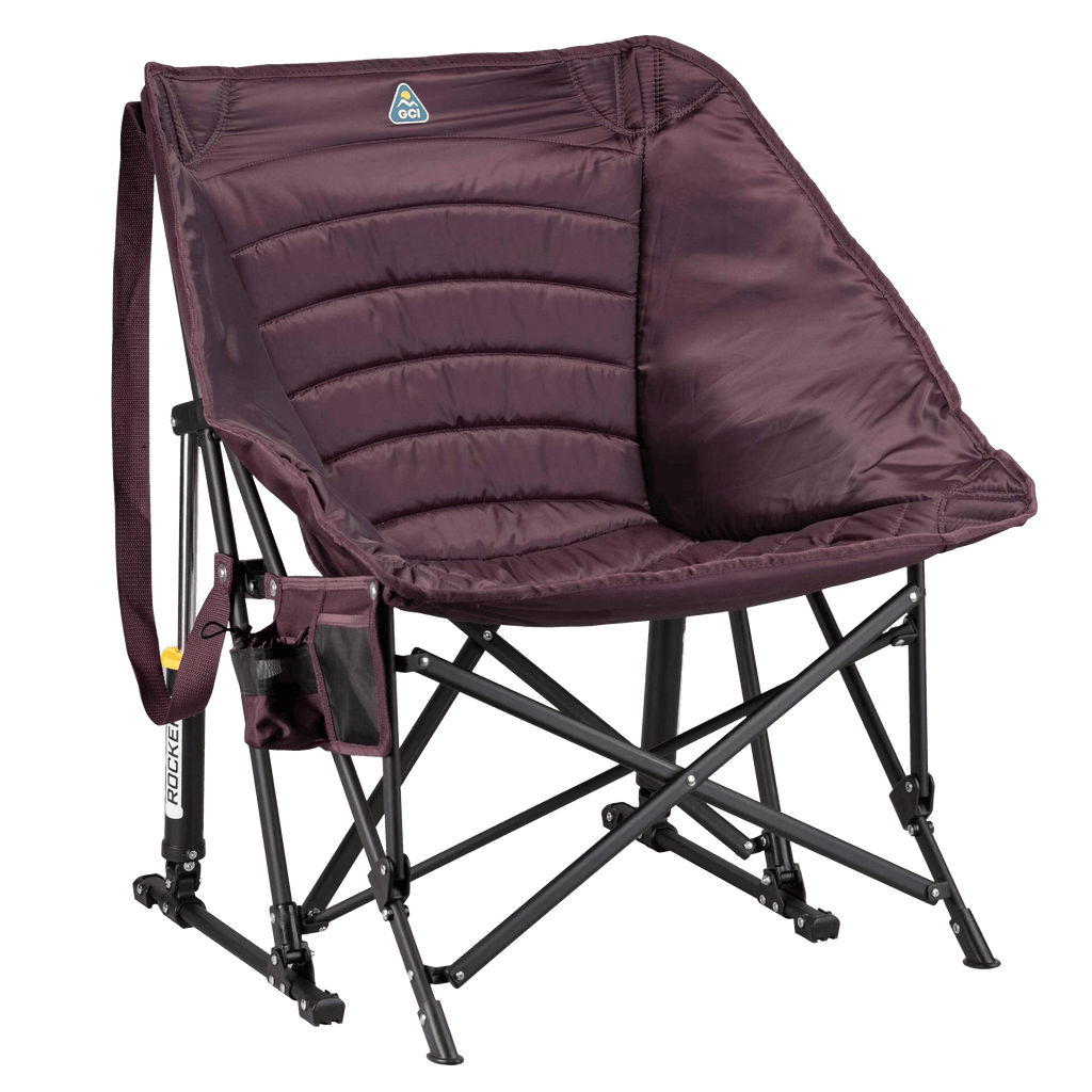 Heavy Duty Puff Rocker - Folding Rocking Chair - Perfect for Tailgating - Amethyst