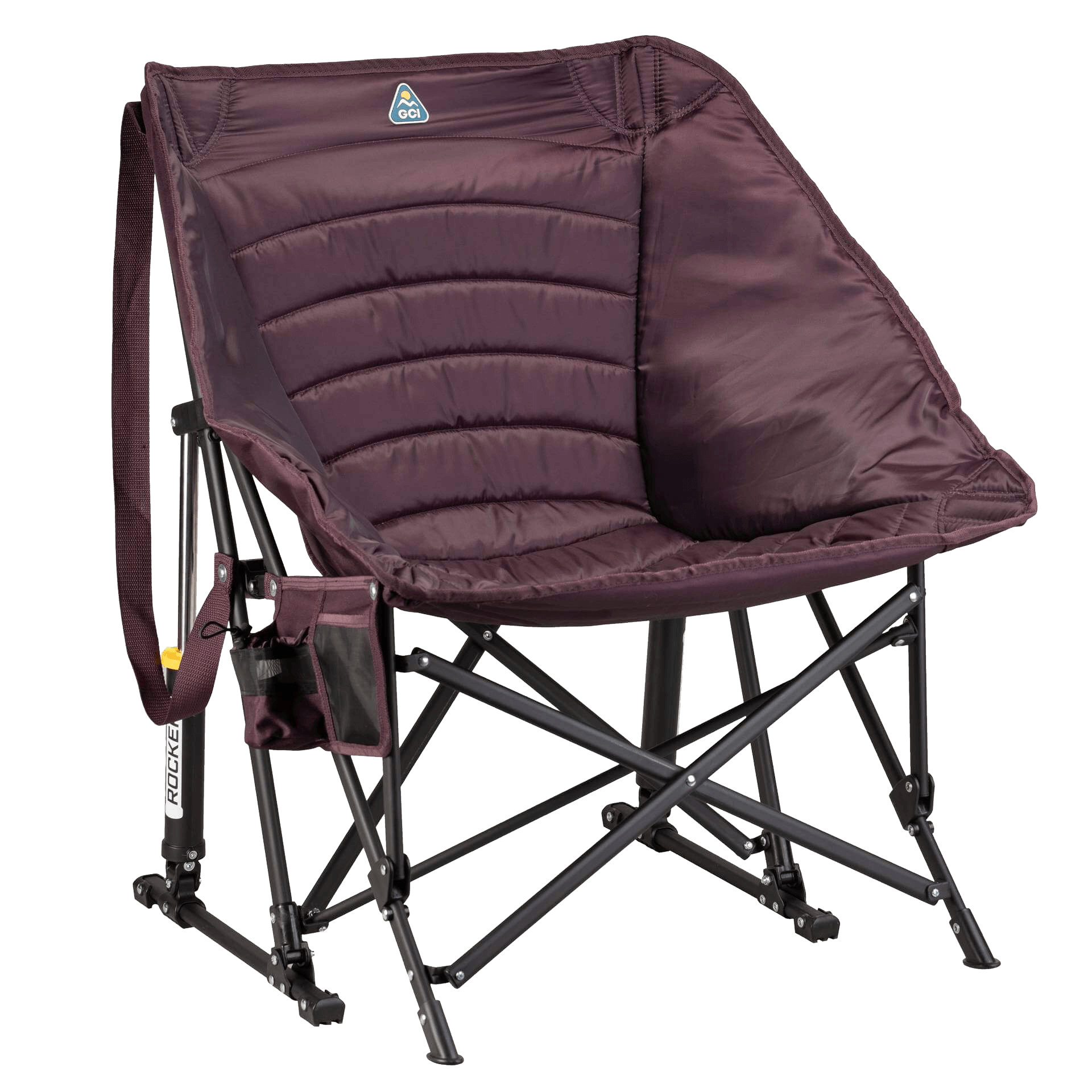 Heavy Duty Puff Rocker - Folding Rocking Chair - Perfect for Tailgating - Amethyst