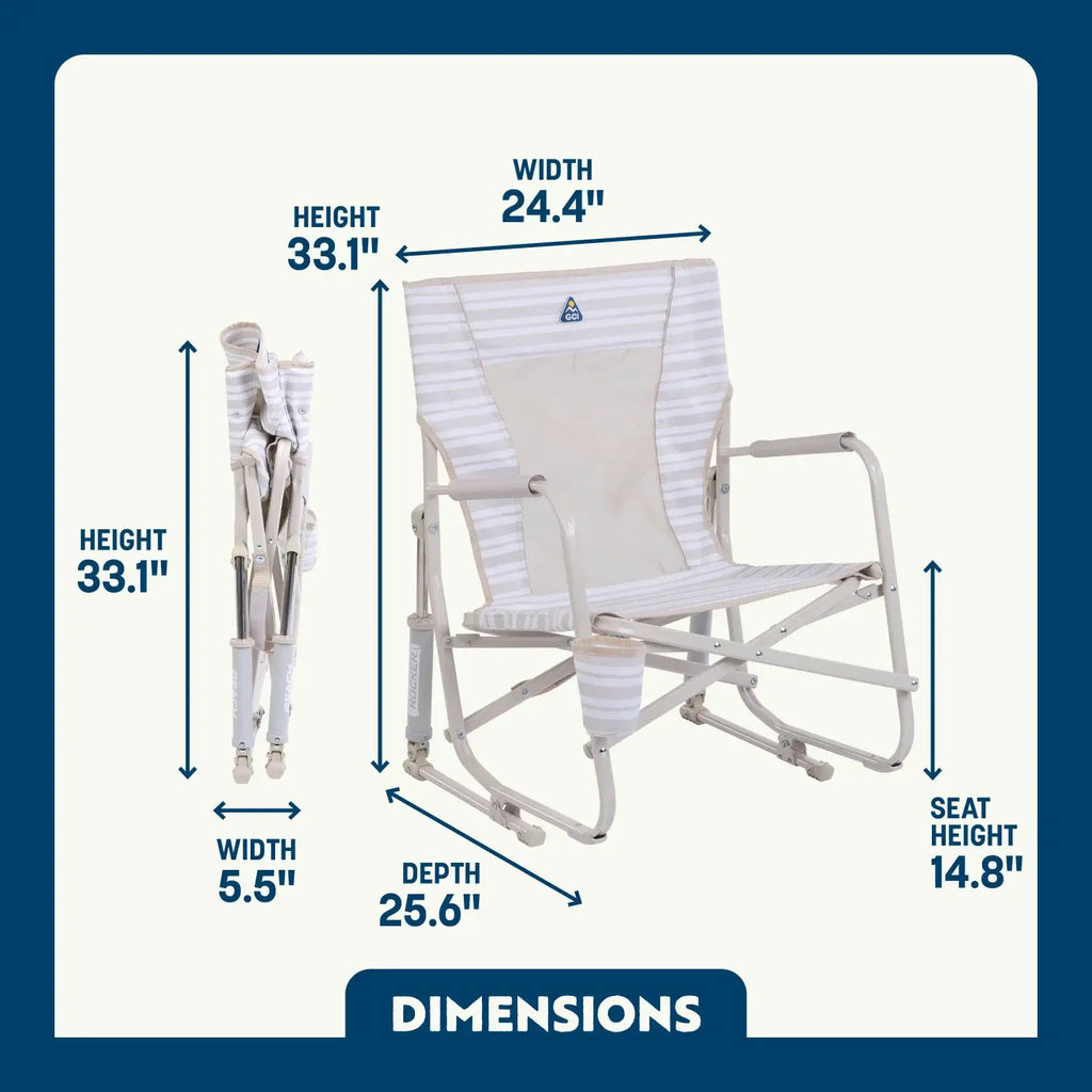 Premium All-Weather Beach Rocker - Rocker Chair for Camping & Lawns Detail