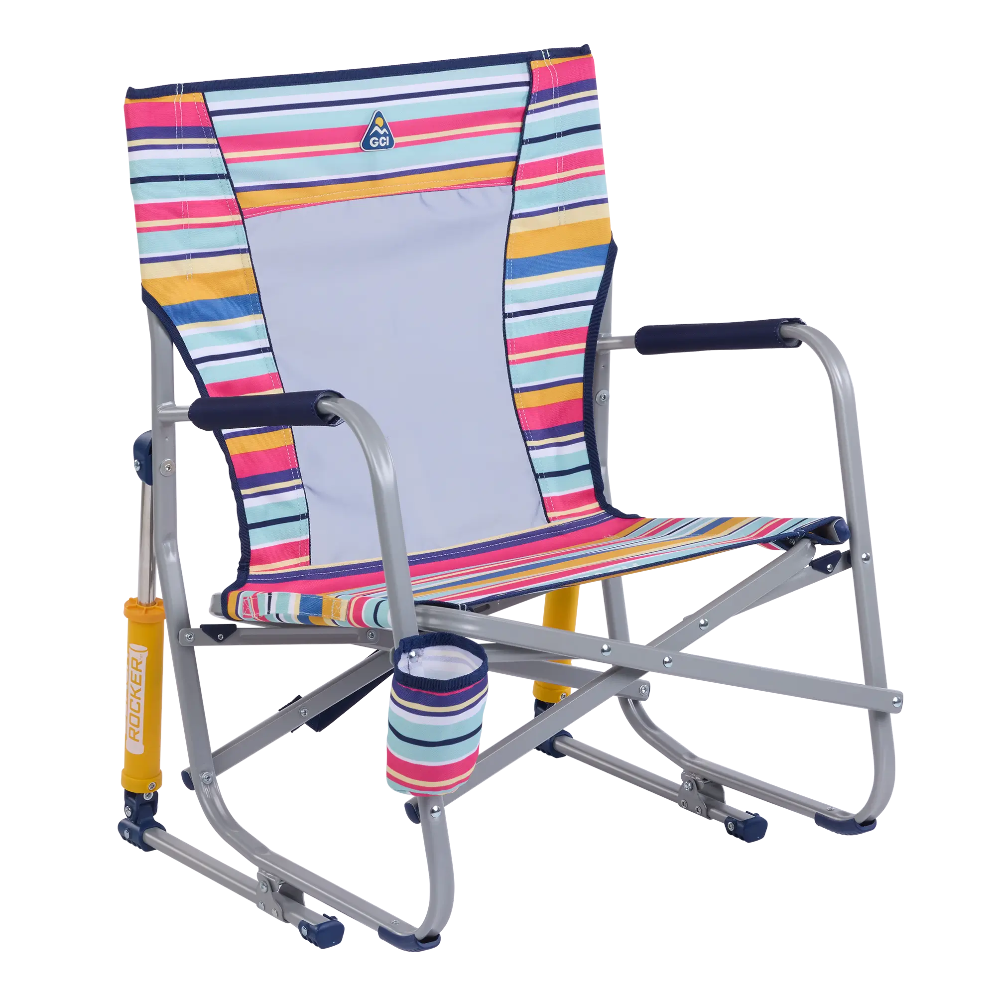 Premium All-Weather Beach Rocker - Rocker Chair for Camping & Lawns - Multi Stripe