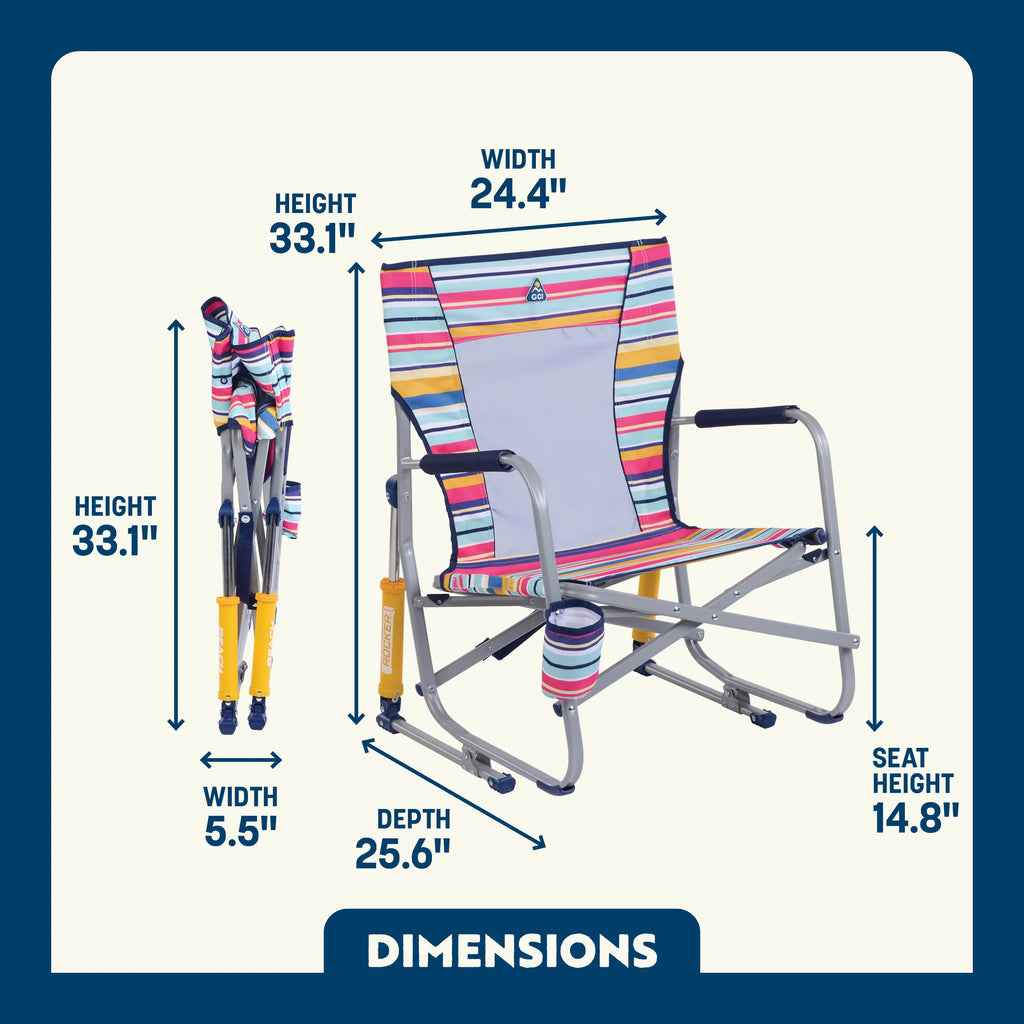 Premium All-Weather Beach Rocker - Rocker Chair for Camping & Lawns Detail