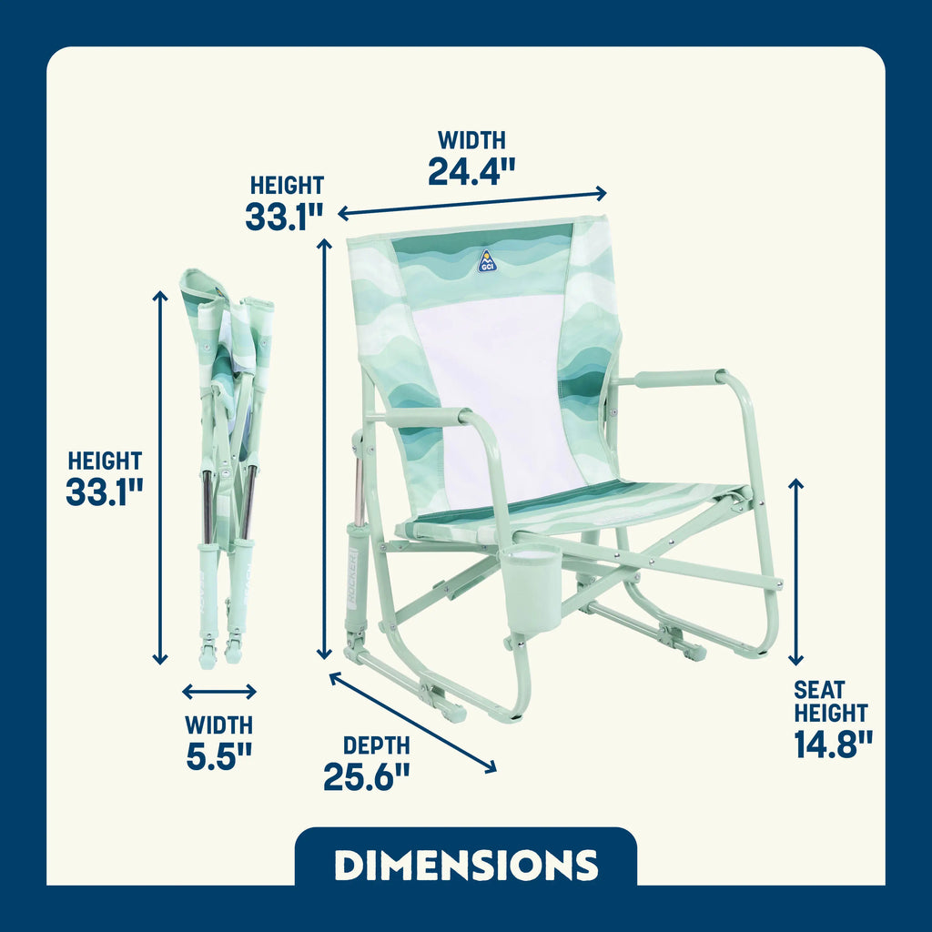Premium All-Weather Beach Rocker - Rocker Chair for Camping & Lawns Detail