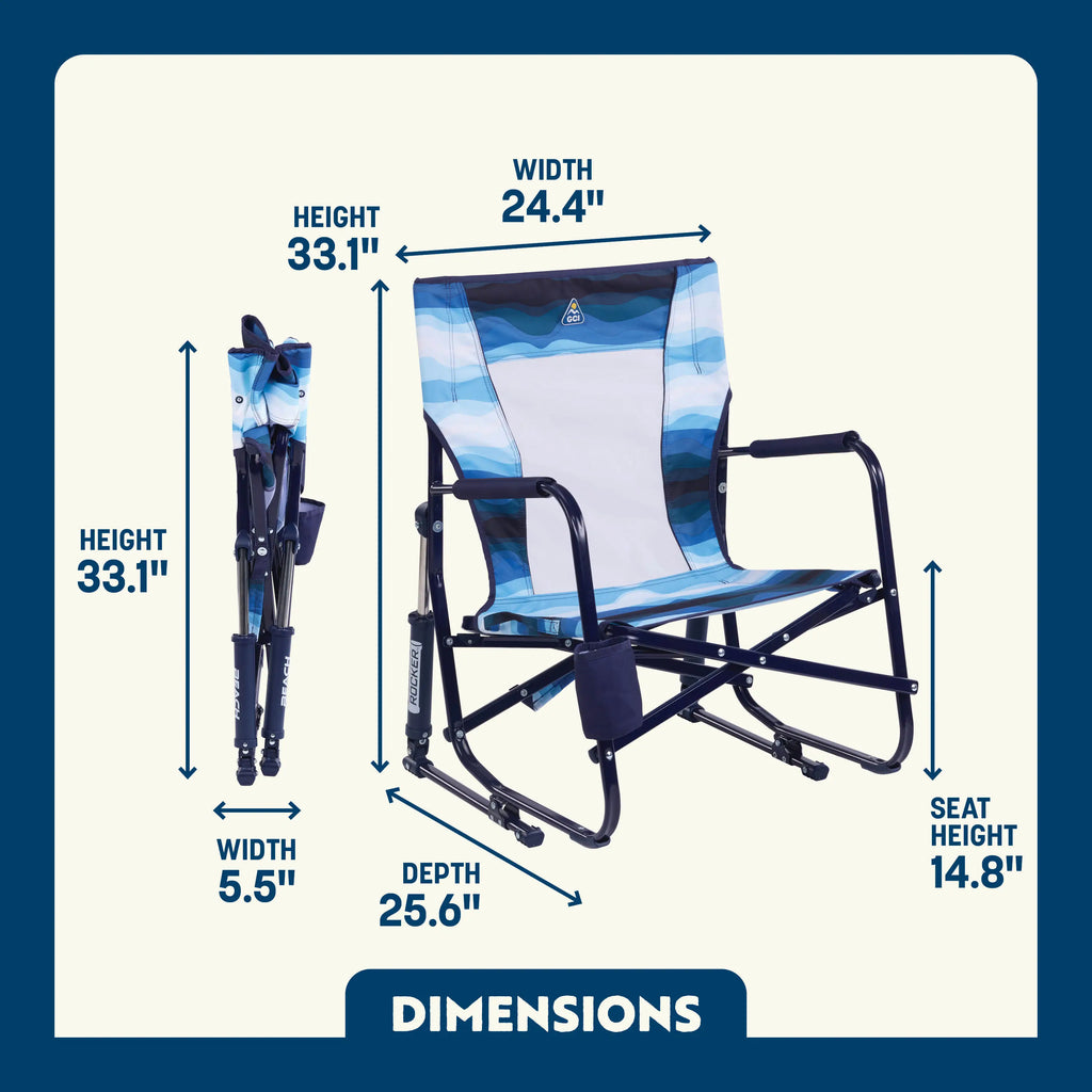 Premium All-Weather Beach Rocker - Rocker Chair for Camping & Lawns Detail