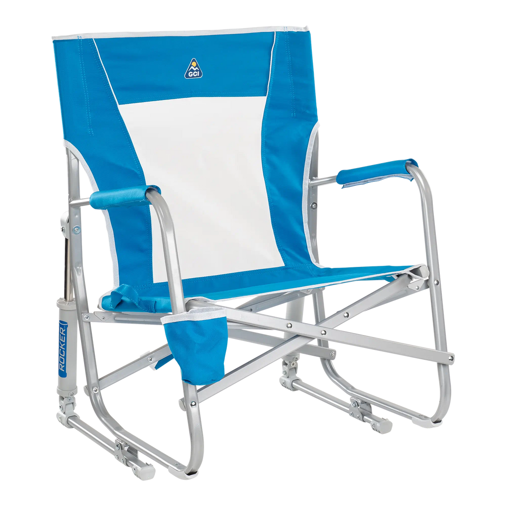 Premium All-Weather Beach Rocker - Rocker Chair for Camping & Lawns - Saybrook Blue