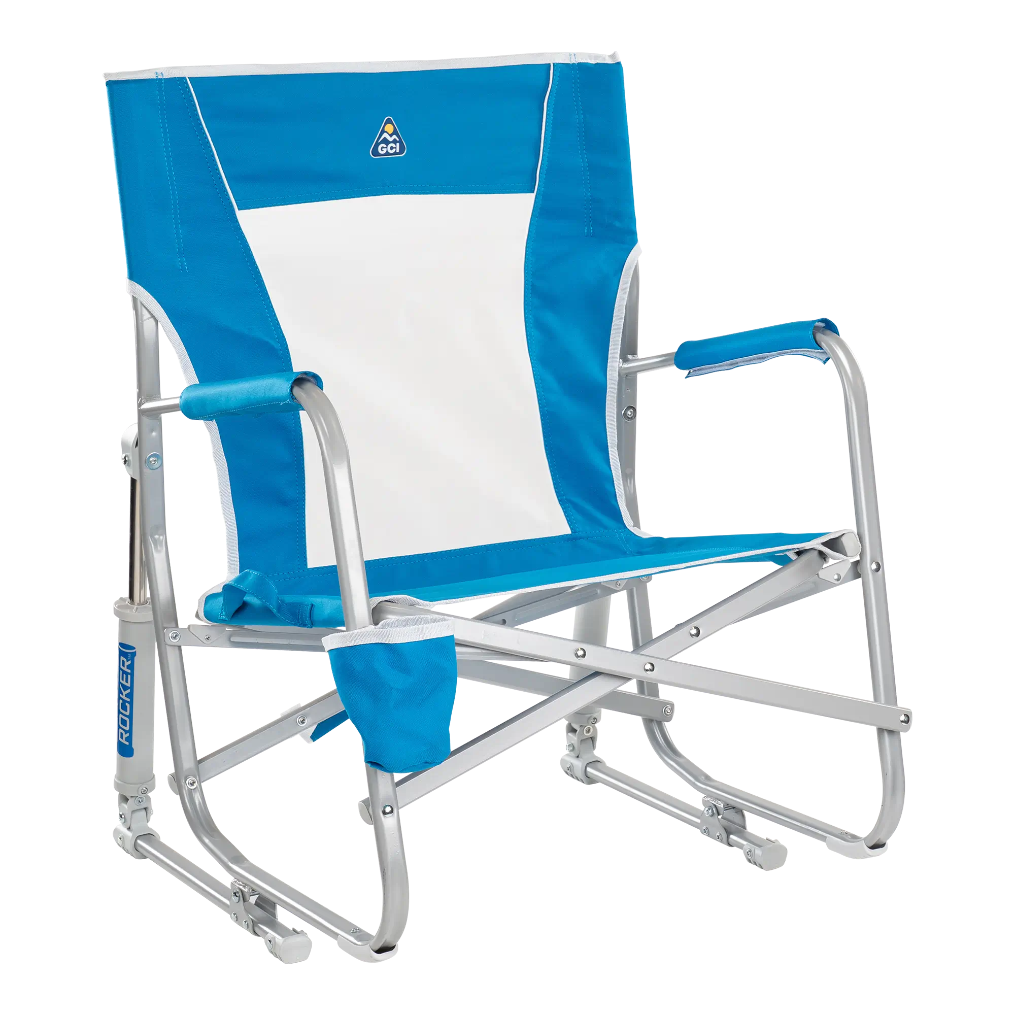Premium All-Weather Beach Rocker - Rocker Chair for Camping & Lawns - Saybrook Blue