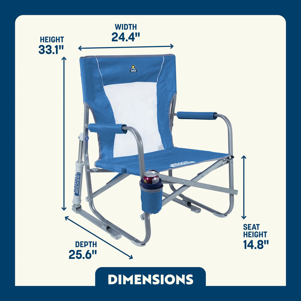 Heavy Duty Beach Rocker Bundle - Outdoor Rocking Chairs with Dynamic Comfort Edge Detail