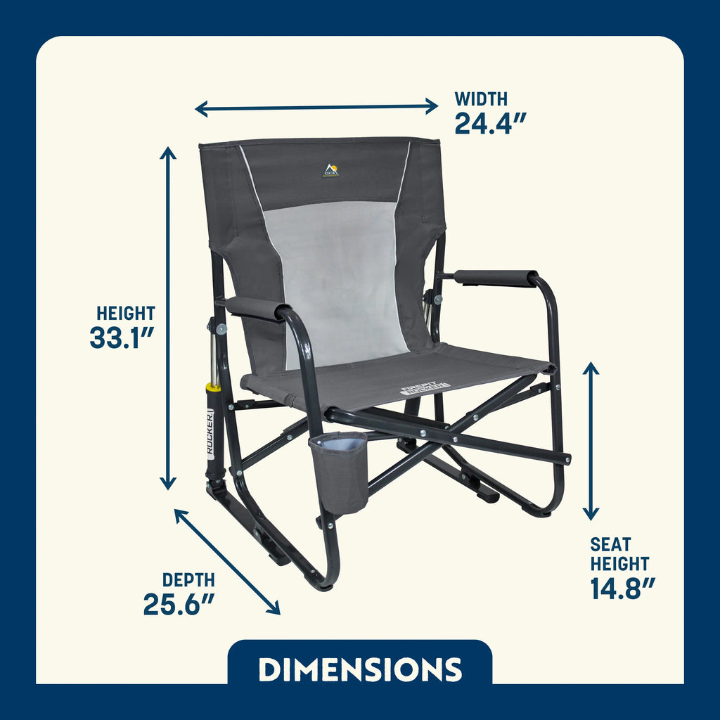 Heavy Duty FirePit Rocker - Rocker Chair for Camping & Lawns Detail