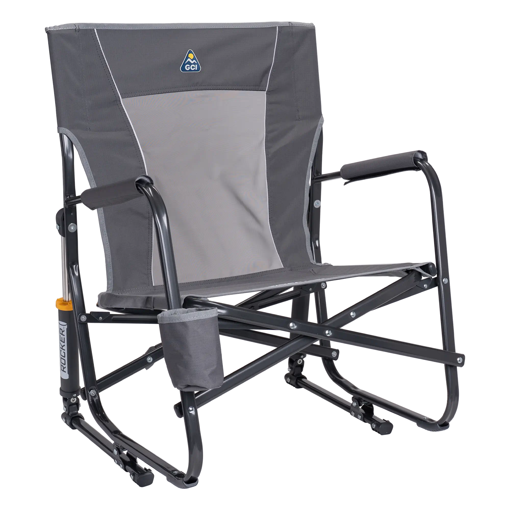 Heavy Duty FirePit Rocker - Rocker Chair for Camping & Lawns - Pewter