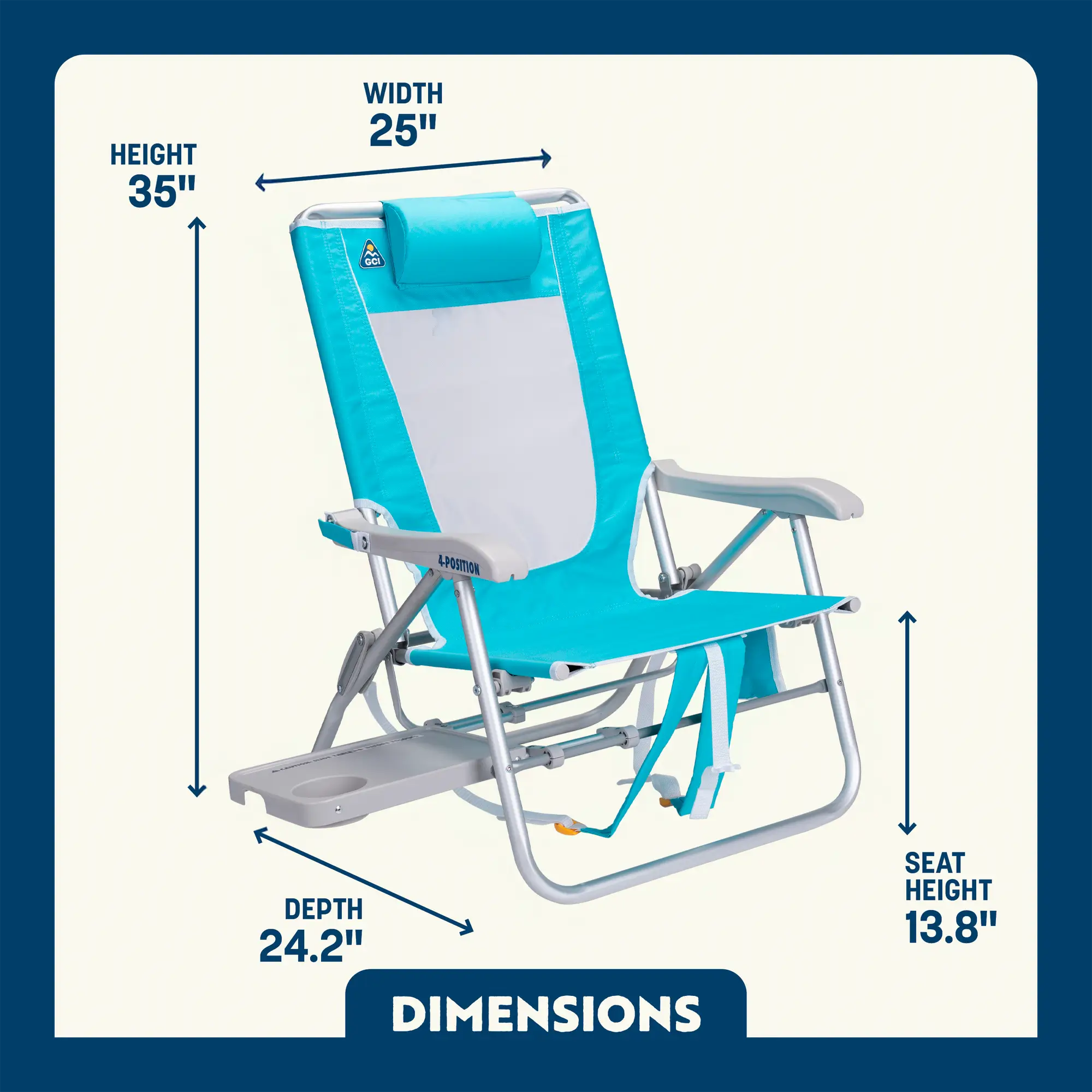 Premium All-Weather Big Surf with Slide Table - Rocker Chair for Camping & Lawns Detail