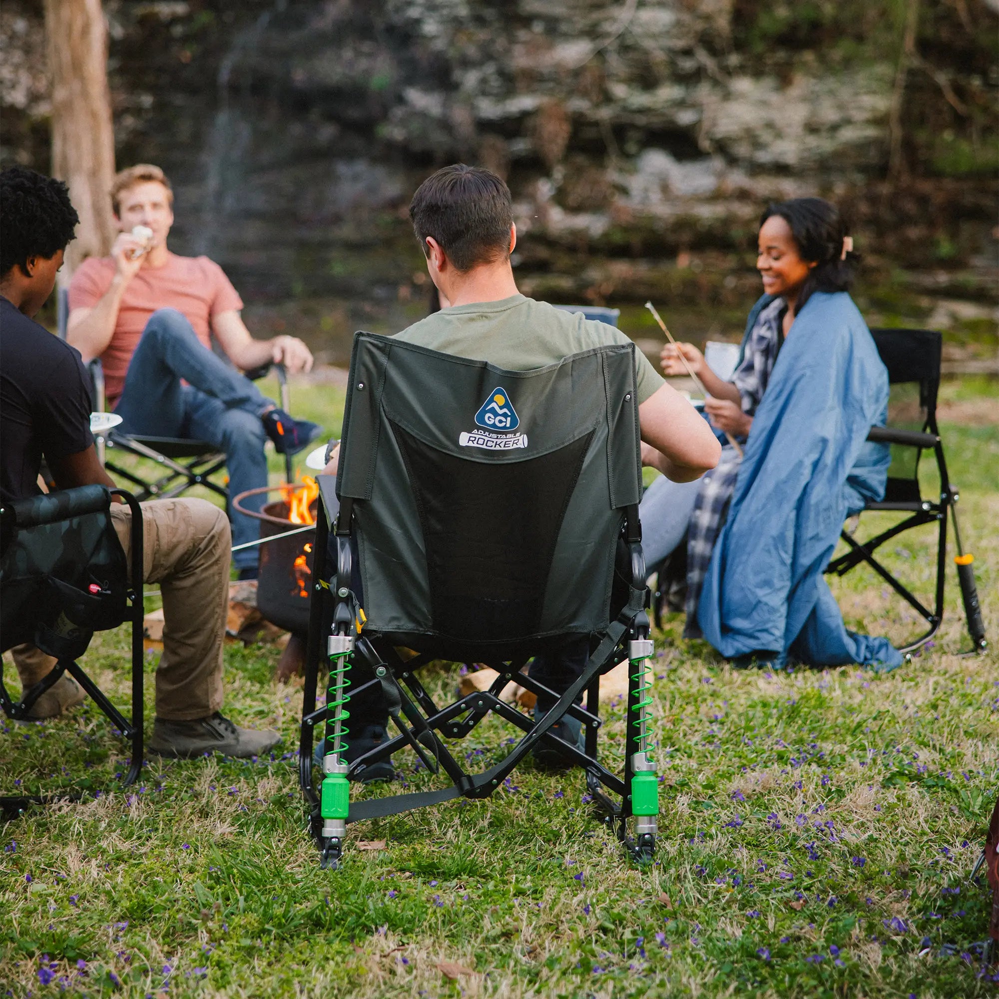 Foldable Adjustable Rocker - Outdoor Rocking Chairs with Dynamic Comfort Edge Detail