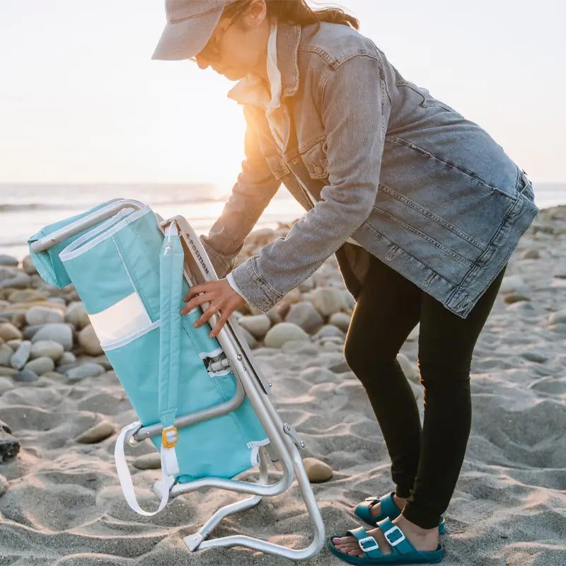 Premium All-Weather Bi-Fold Beach Chair - Outdoor Rocking Chairs with Dynamic Comfort Edge Detail
