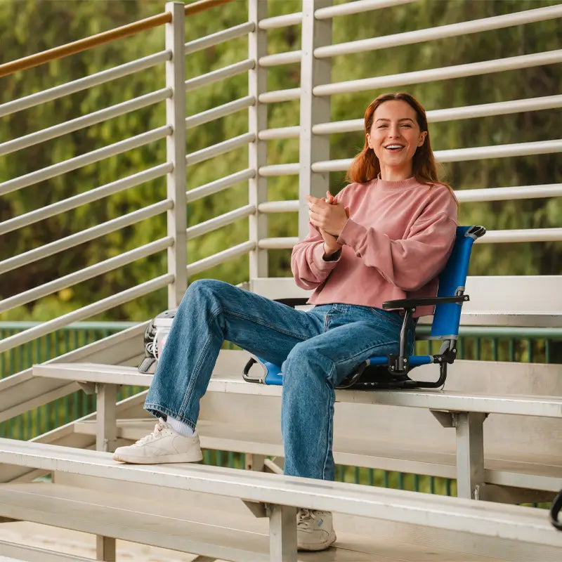 Heavy Duty Big Comfort Stadium Chair with Armrests - Rocker Chair for Camping & Lawns Detail