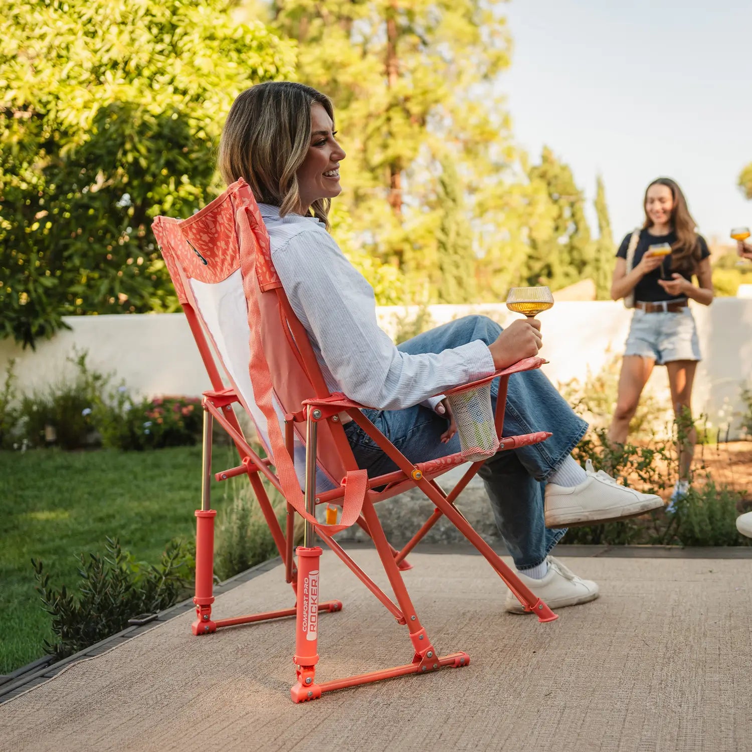 Foldable Comfort Pro Rocker - Rocker Chair for Camping & Lawns Detail