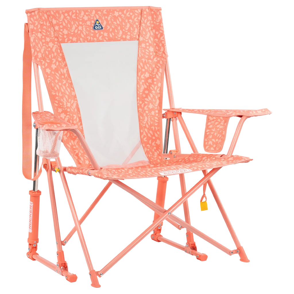 Foldable Comfort Pro Rocker - Rocker Chair for Camping & Lawns - Coral Garden