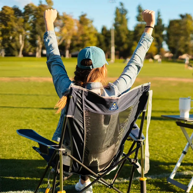 Foldable Comfort Pro Rocker - Rocker Chair for Camping & Lawns Detail