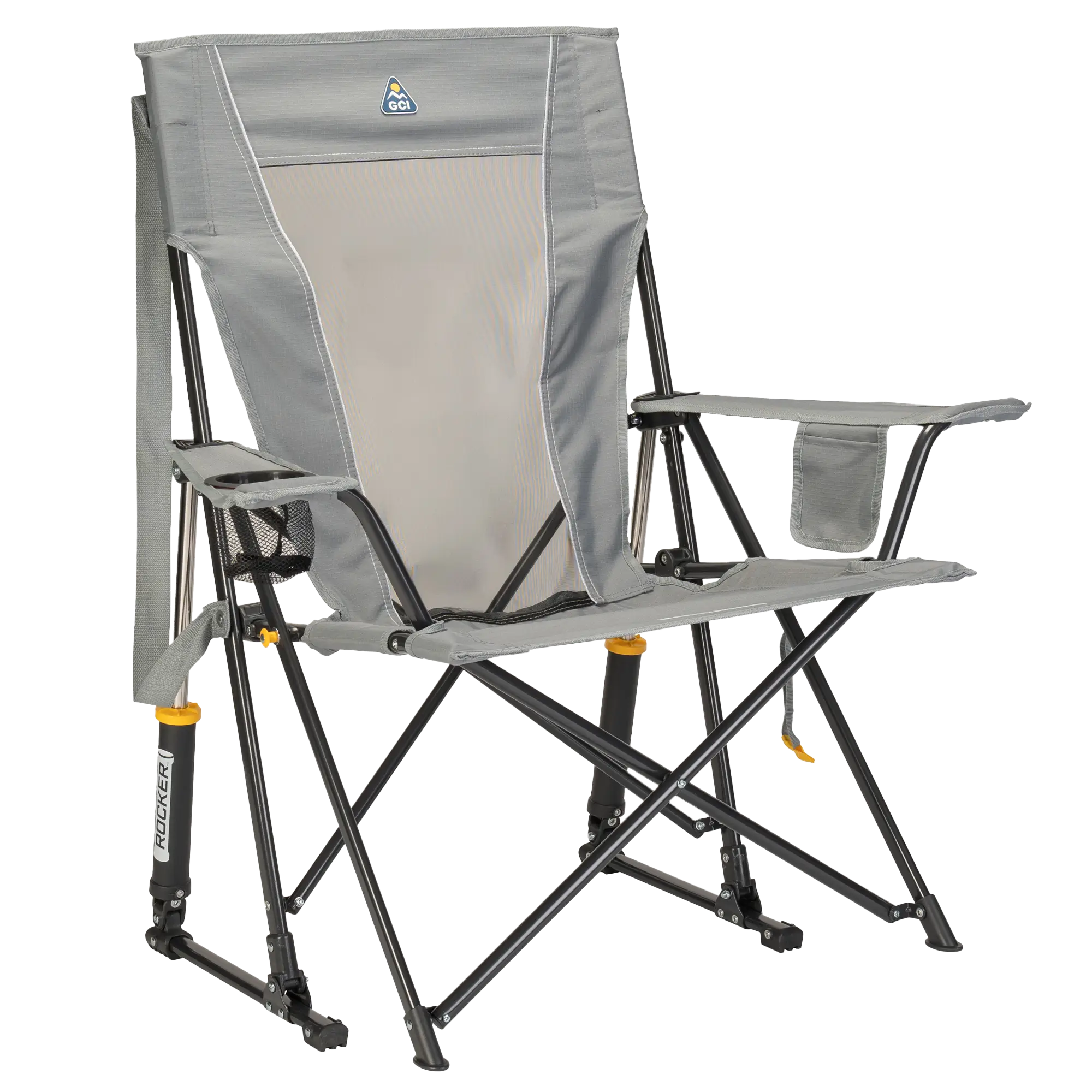 Foldable Comfort Pro Rocker - Rocker Chair for Camping & Lawns - Mercury Gray