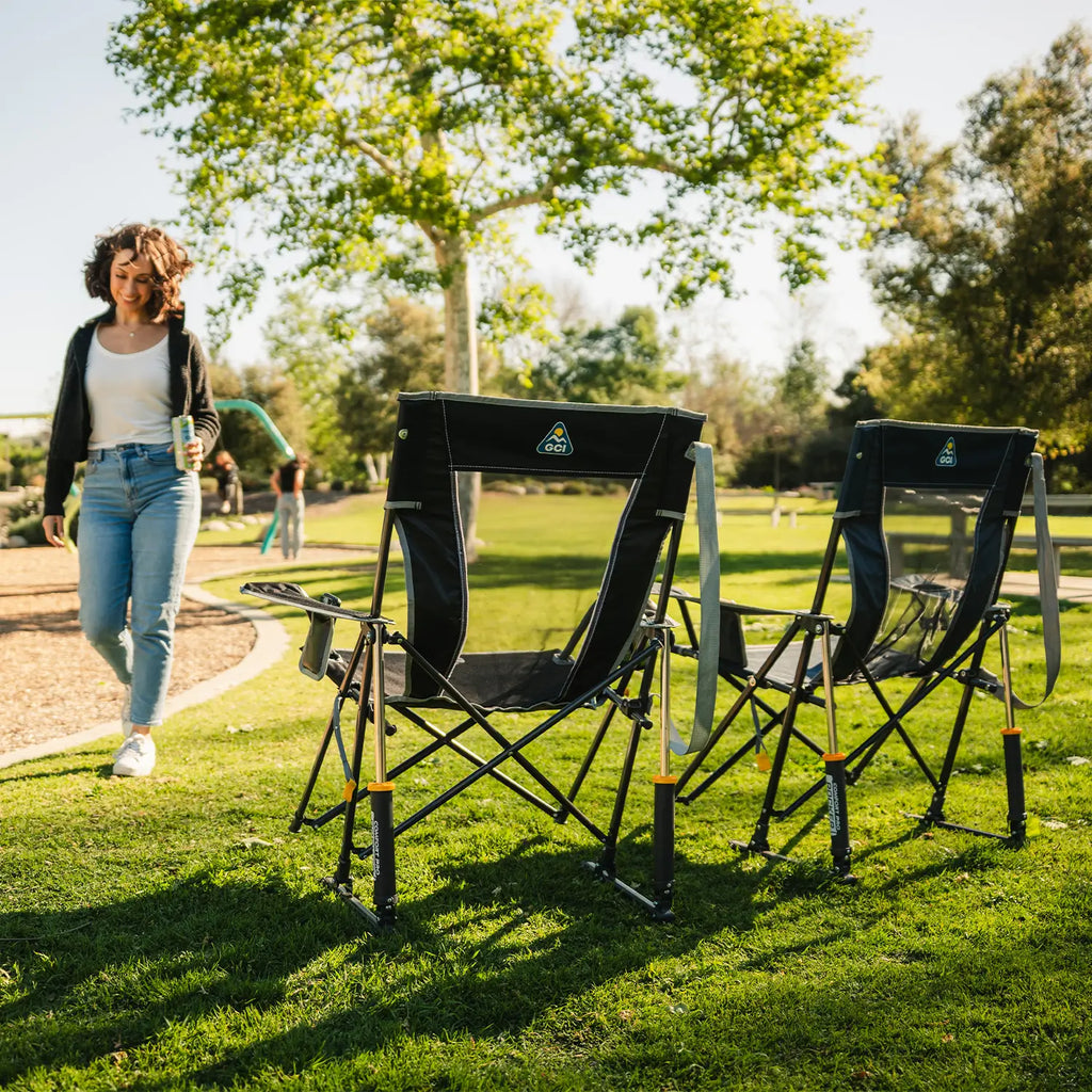 Foldable Comfort Pro Rocker - Rocker Chair for Camping & Lawns Detail