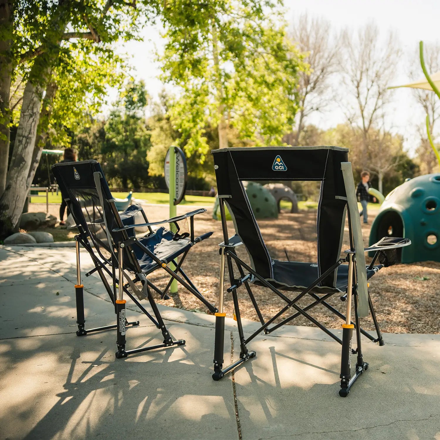 Foldable Comfort Pro Rocker - Rocker Chair for Camping & Lawns Detail