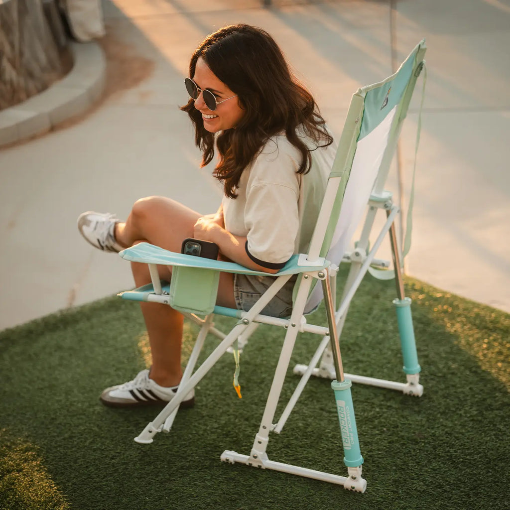 Foldable Comfort Pro Rocker - Rocker Chair for Camping & Lawns Detail