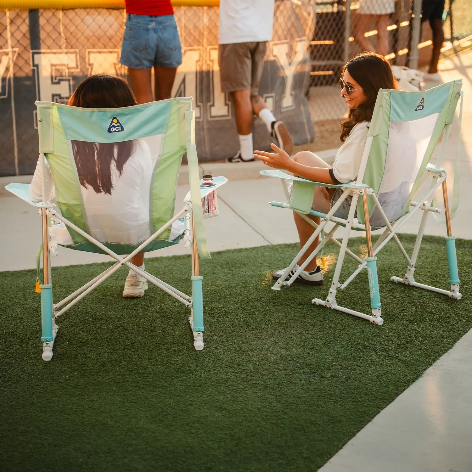 Foldable Comfort Pro Rocker - Rocker Chair for Camping & Lawns Detail