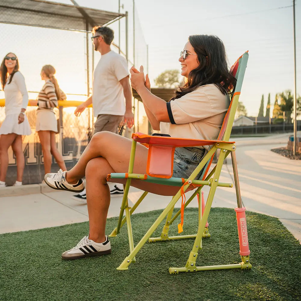 Foldable Comfort Pro Rocker - Rocker Chair for Camping & Lawns Detail