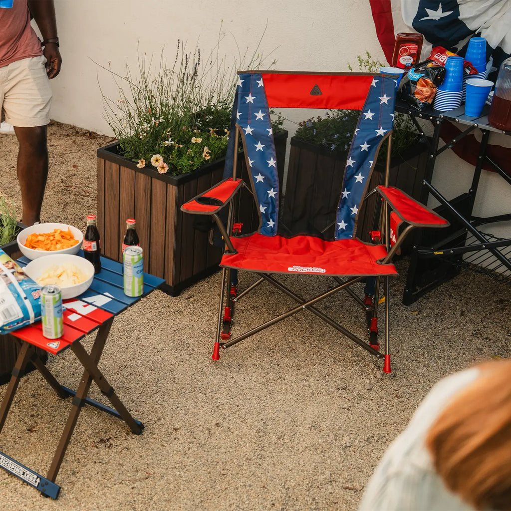Foldable Comfort Pro Rocker - Rocker Chair for Camping & Lawns Detail