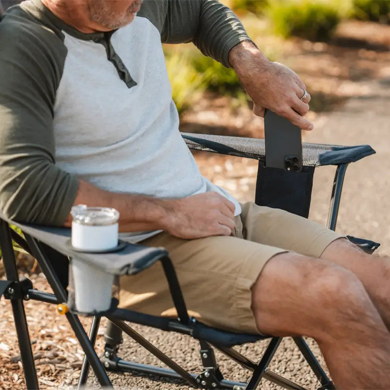 Premium All-Weather Comfort Pro Rocker XL - Rocker Chair for Camping & Lawns Detail