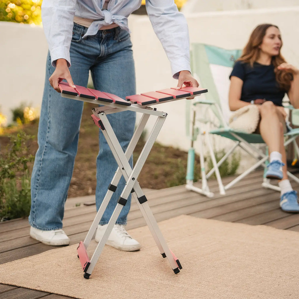 Compact Compact Camp Table 20 - Folding Camping Table with Storage Shelves Detail
