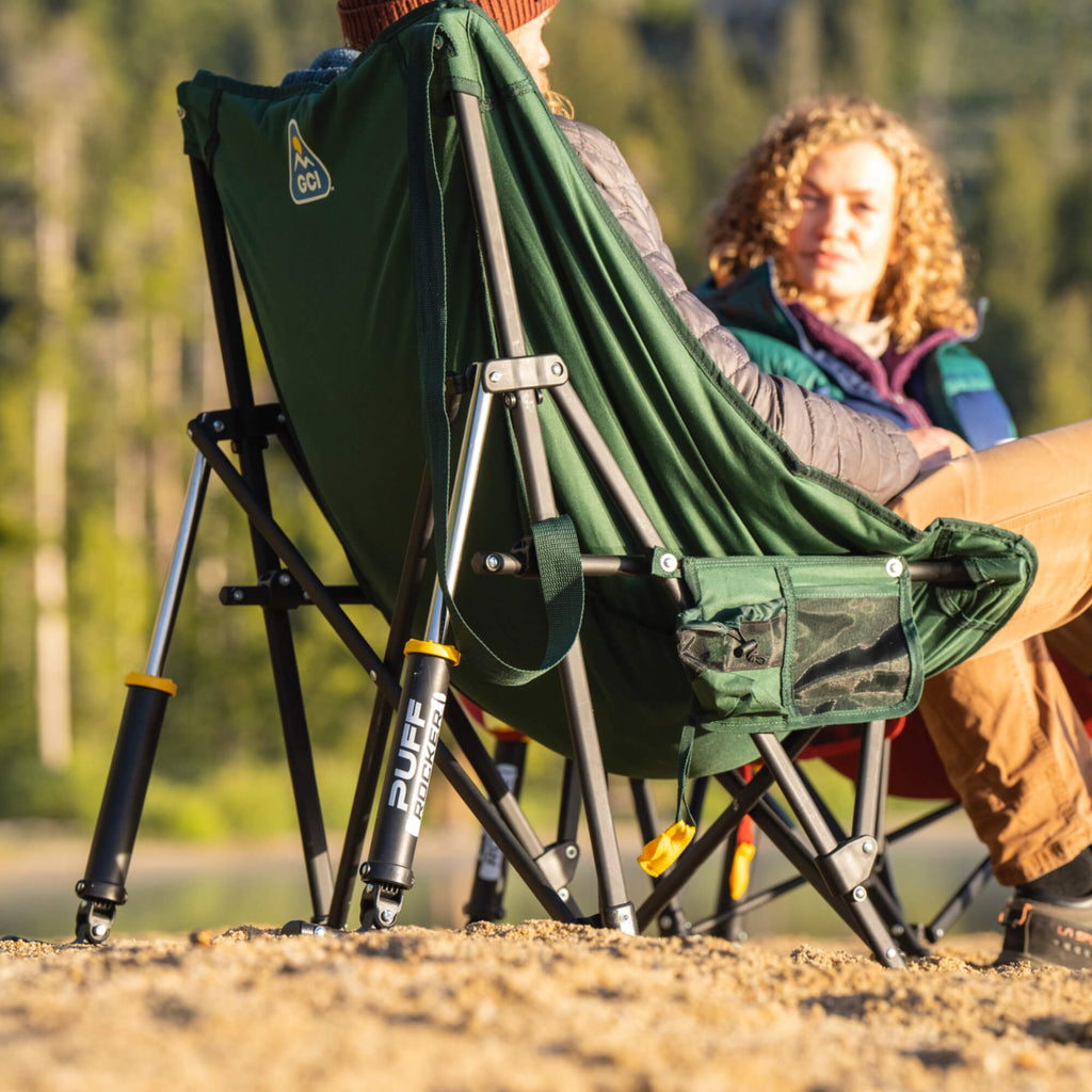 Heavy Duty Puff Rocker - Folding Rocking Chair - Perfect for Tailgating Detail