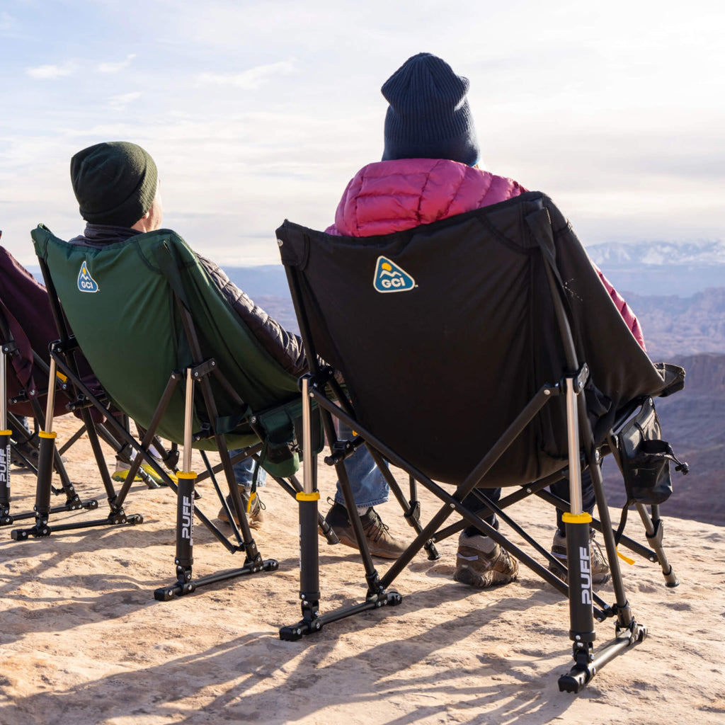 Heavy Duty Puff Rocker - Folding Rocking Chair - Perfect for Tailgating Detail