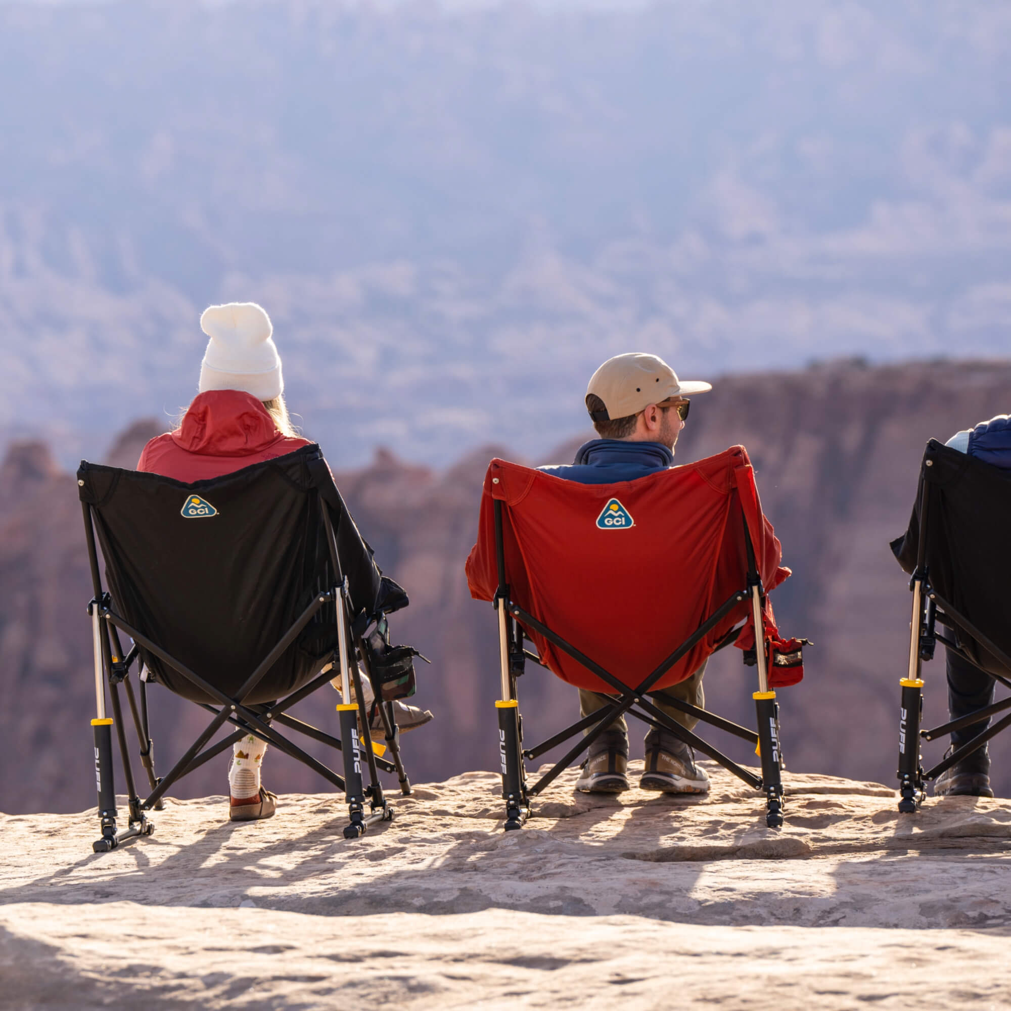 Heavy Duty Puff Rocker - Folding Rocking Chair - Perfect for Tailgating Detail
