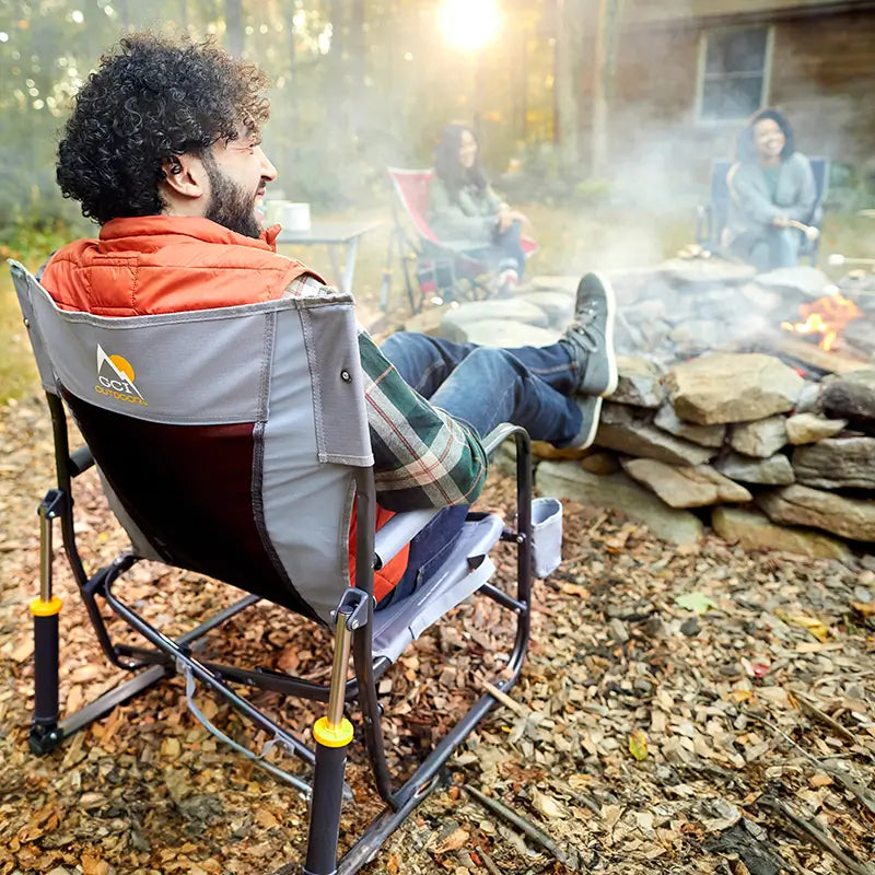 Heavy Duty FirePit Rocker - Rocker Chair for Camping & Lawns Detail
