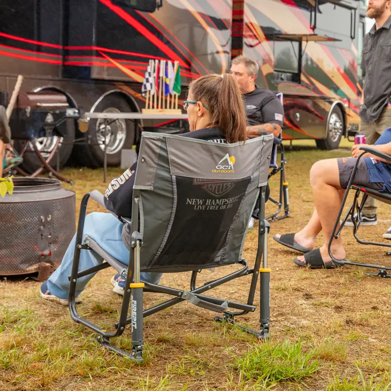 Heavy Duty FirePit Rocker - Rocker Chair for Camping & Lawns Detail