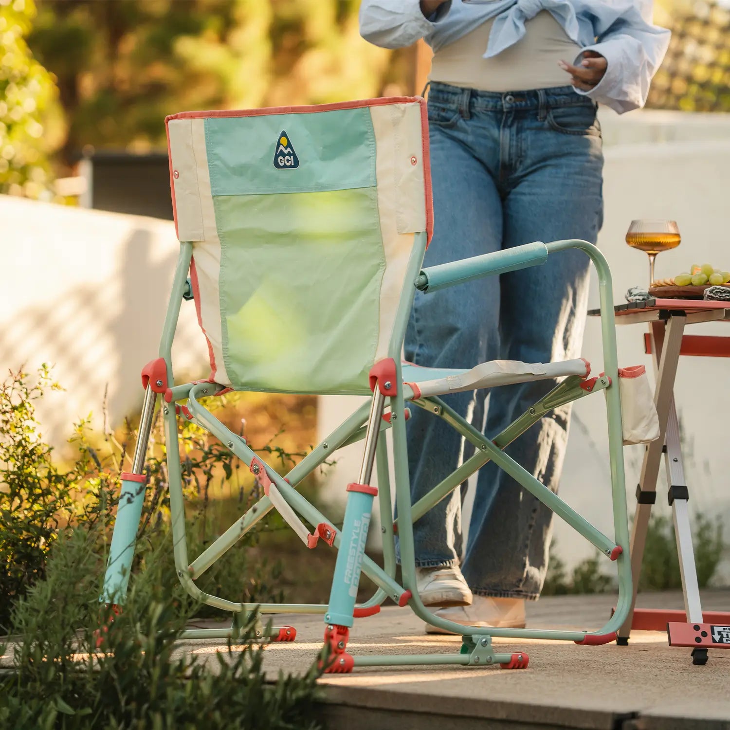 Ultra-Comfortable Freestyle Rocker - Rocker Chair for Camping & Lawns Detail
