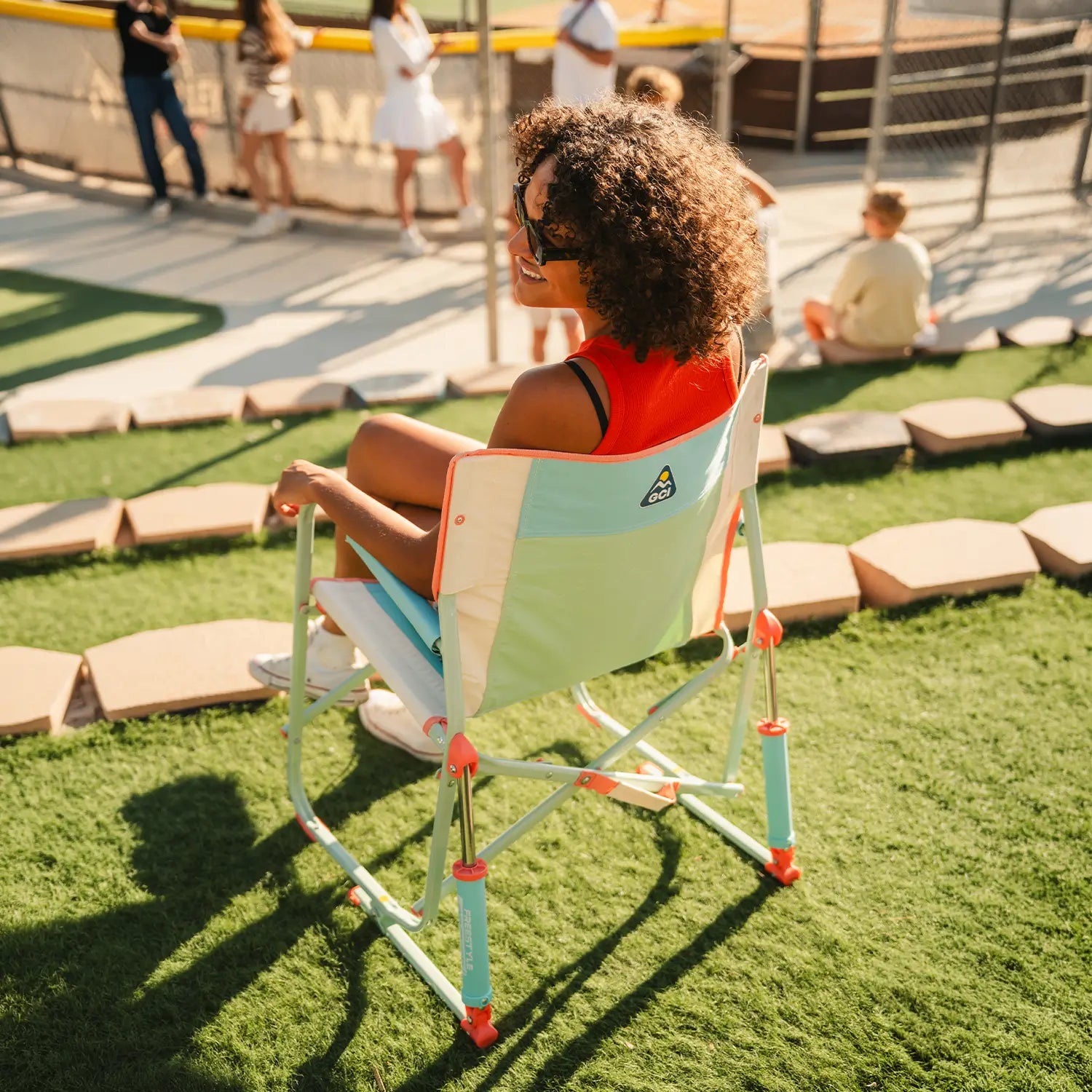 Ultra-Comfortable Freestyle Rocker - Rocker Chair for Camping & Lawns Detail