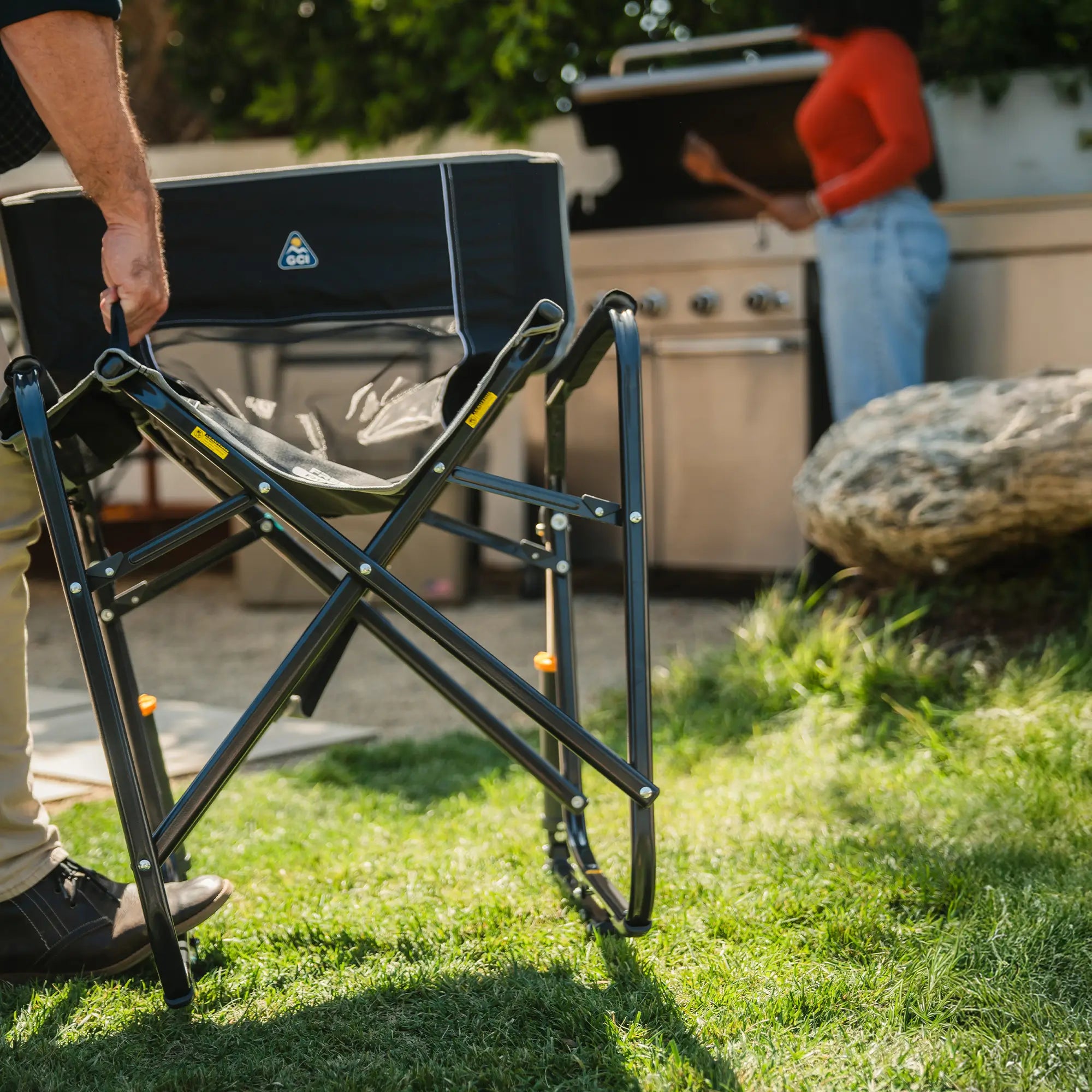 Ultra-Comfortable Freestyle Rocker - Rocker Chair for Camping & Lawns Detail