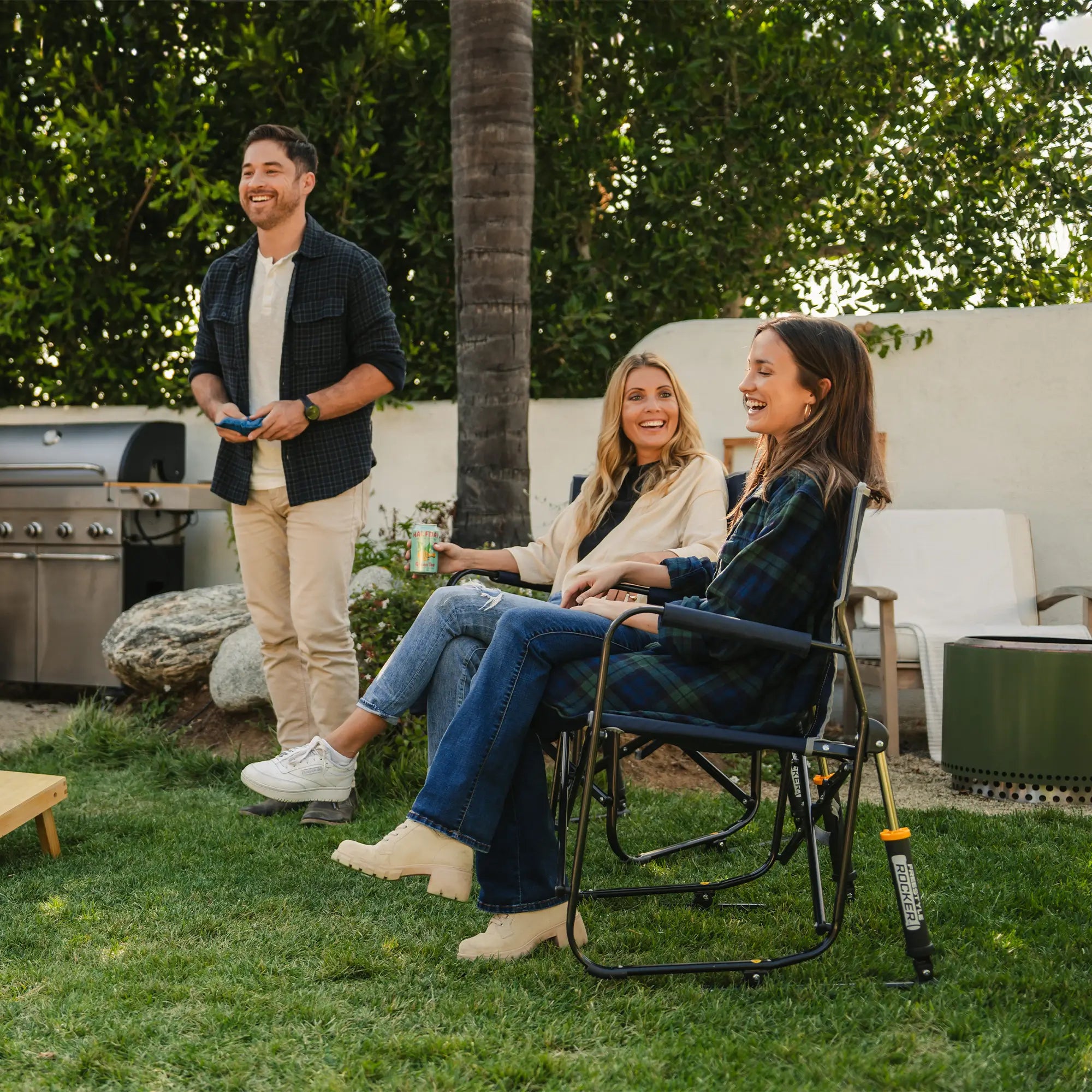 Ultra-Comfortable Freestyle Rocker - Rocker Chair for Camping & Lawns Detail