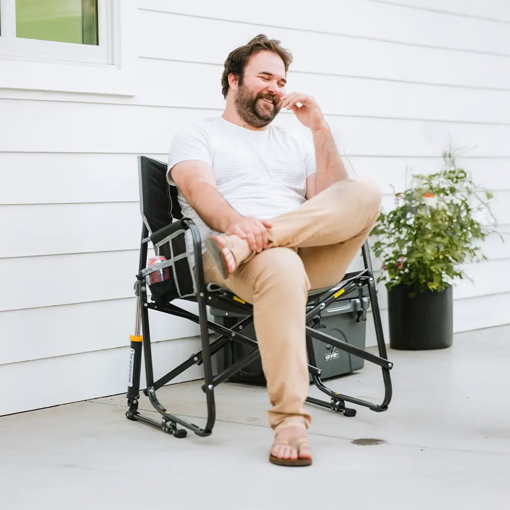 Premium All-Weather Freestyle Rocker XL - Camp Rocker Chair for Fishing & Beach Trips Detail