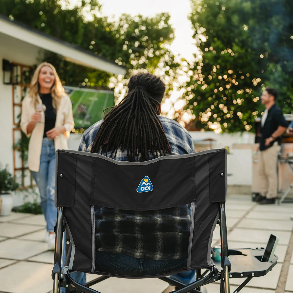 Foldable Freestyle Rocker XL with Side Table - Rocker Chair for Camping & Lawns Detail