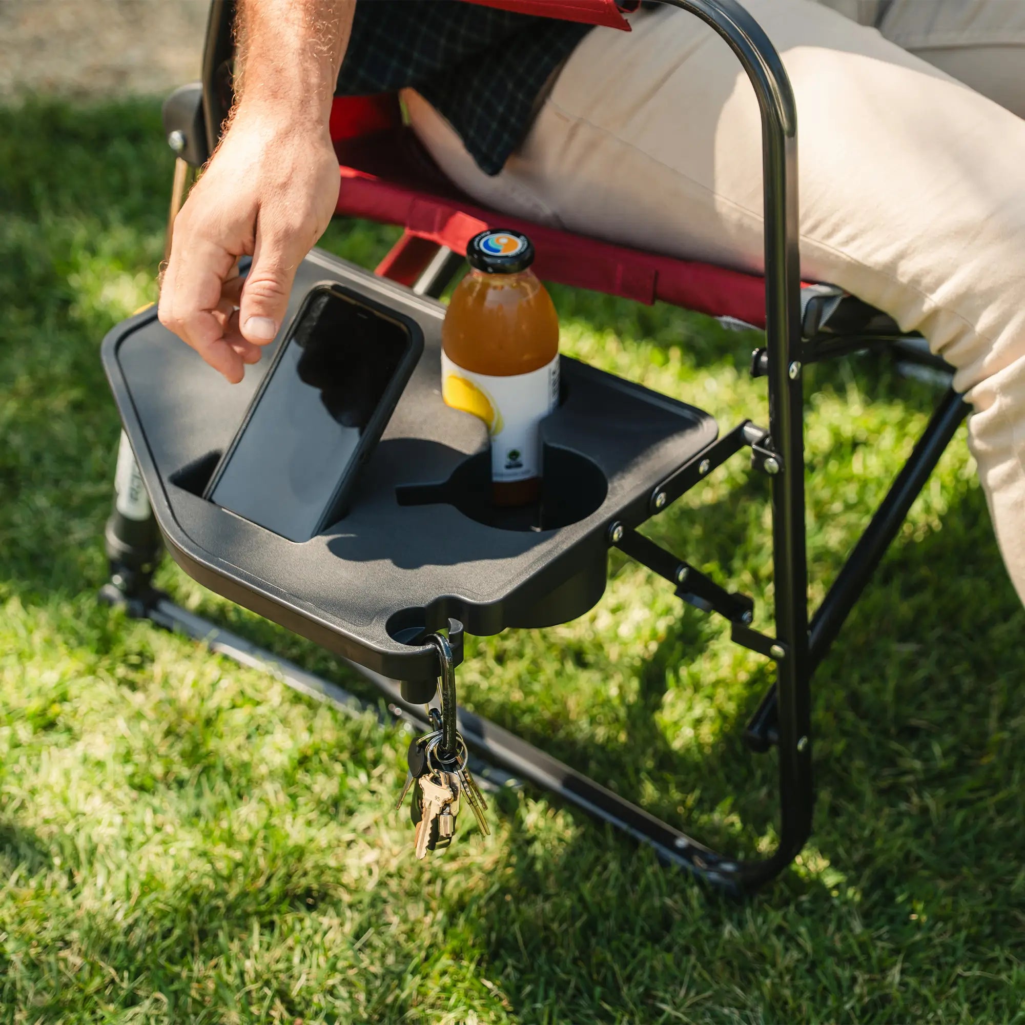 Foldable Freestyle Rocker XL with Side Table - Rocker Chair for Camping & Lawns Detail